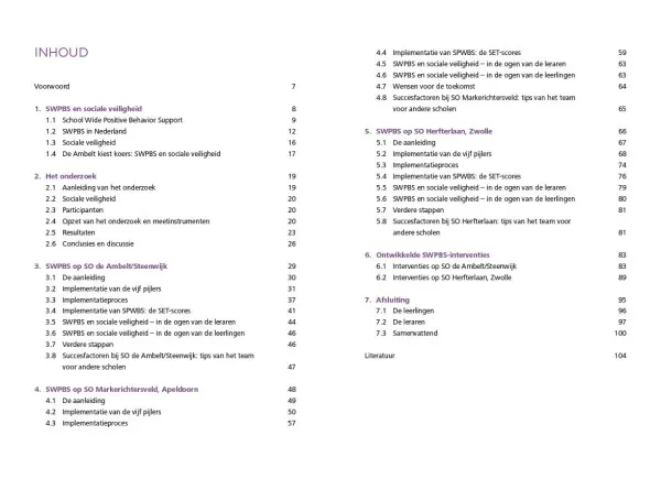 SWPBS en sociale veiligheid in het SO